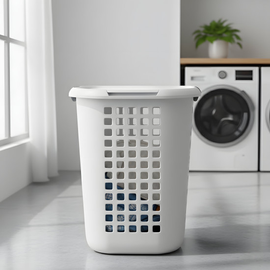 Plastic Laundry Basket 63 L